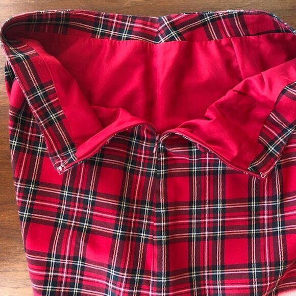TALBOTS Tartan A Line Red Plaid Skirt 12P - Picture 9 of 15